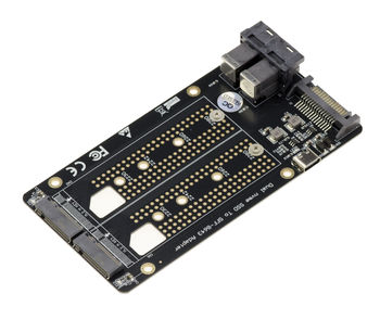 Adapter for 2 SSD M2 PCIe NVMe M Key to SFF8643 U.2 for mounting two SSD M2 on two U2 ports