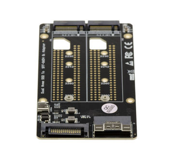Adapter for 2 SSD M2 PCIe NVMe M Key to SFF8654 for mounting two SSD M2 in place of SSD U2