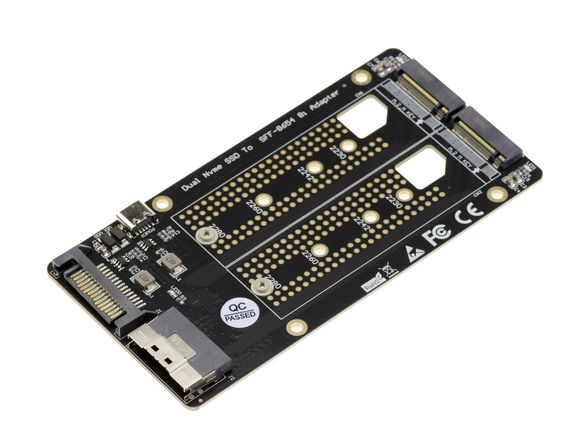 Adapter for 2 SSD M2 PCIe NVMe M Key to SFF8654 for mounting two SSD M2 in place of SSD U2