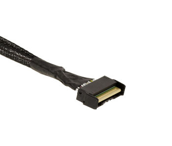 PCIe 5.0 cable with MCIO 8i 74 pin connectors to 2x SFF-8639 68 pin U2 U3 length 80cm