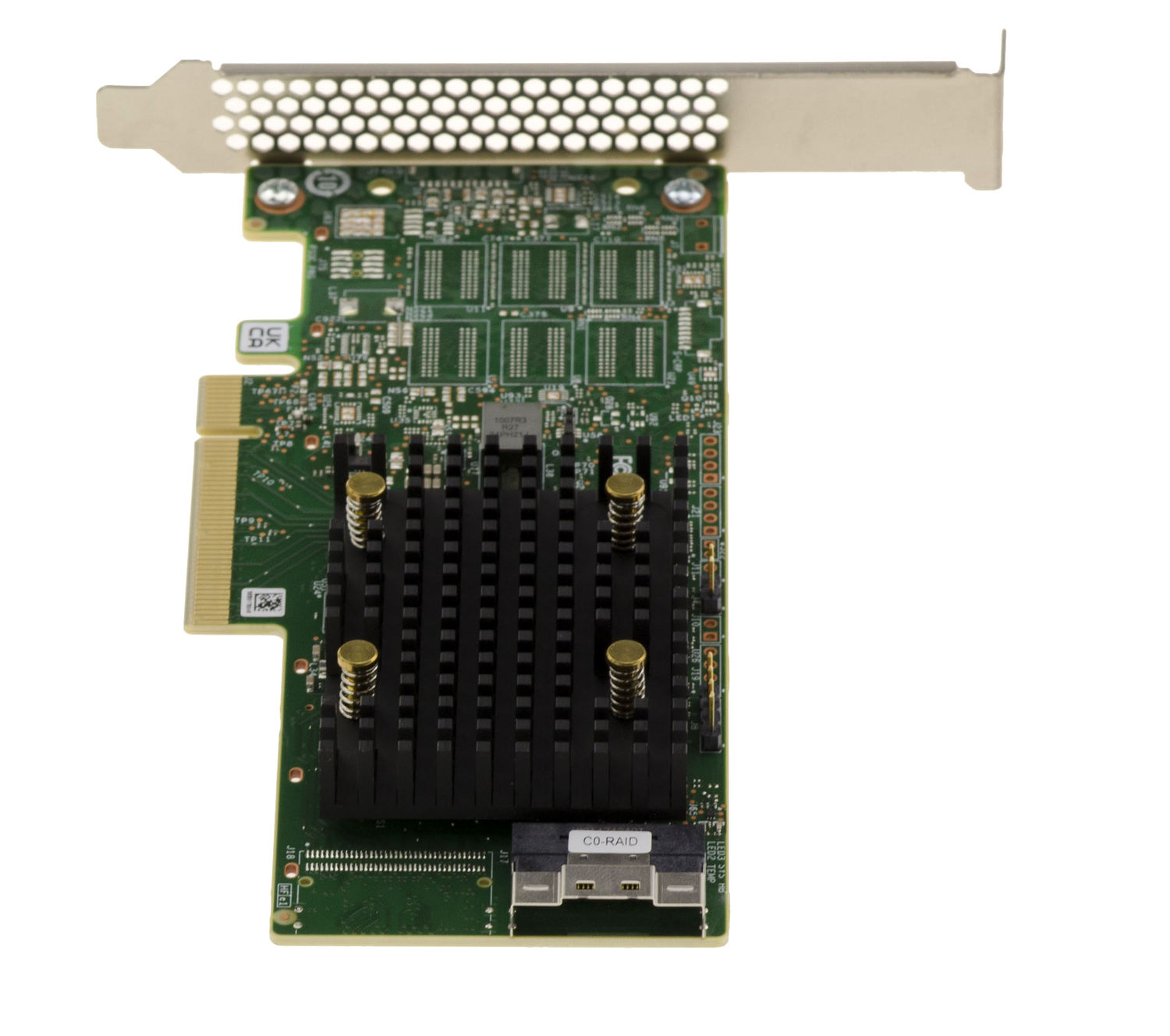 PCIe 4.0 x8 Trimode SAS SATA NVMe 12GB controller card with