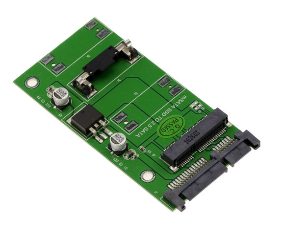 mSATA to SATA 2.0 adapter SATA 7+15 interface (SATA 2.5"") SATA 7+15 interface (SATA 2.5"")