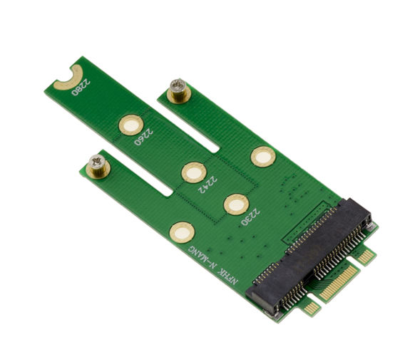 mSATA to M.2 adapter (M2 NGFF) Golden Finger For mounting a mSATA SSD on an M2 port For mounting a mSATA SSD on an M2 port