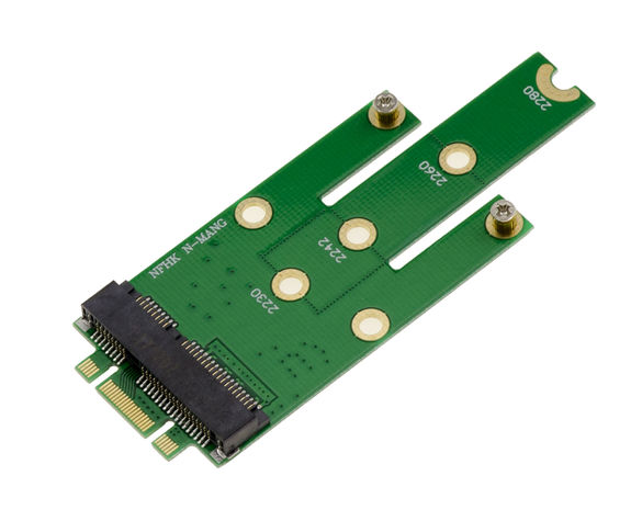 mSATA to M.2 adapter (M2 NGFF) Golden Finger For mounting a mSATA SSD on an M2 port For mounting a mSATA SSD on an M2 port