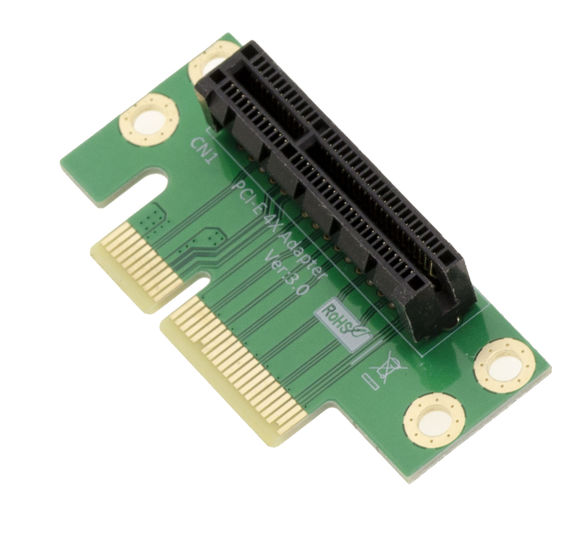 Riser PCI Express PCIe 4x - Type 90° For horizontal placement of PCI Express cards For horizontal placement of PCI Express cards
