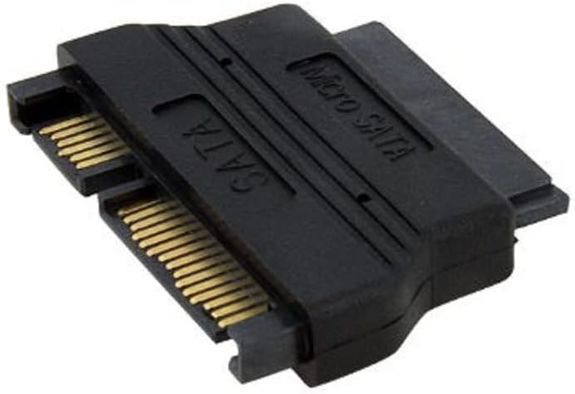 SATA changer: MicroSATA Female to SATA Male (22 points) Converts a MicroSATA drive to a SATA drive