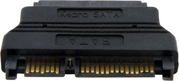 SATA changer: MicroSATA Female to SATA Male (22 points) Converts a MicroSATA drive to a SATA drive