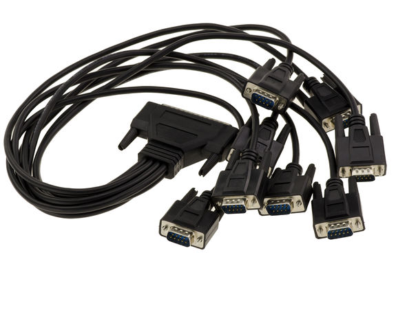 RS232 DB9 8-Port PCIe Serial Controller Board on octopus cable with ...