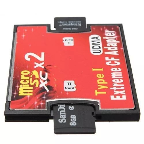 MicroSD to CF card adapter for MicroSD SDHC SDXC cards