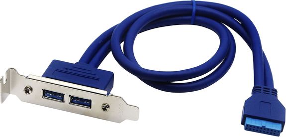 USB3 bracket on internal USB 3.0 connectors 1 x 19-pin USB connector 1 x 19-pin USB connector