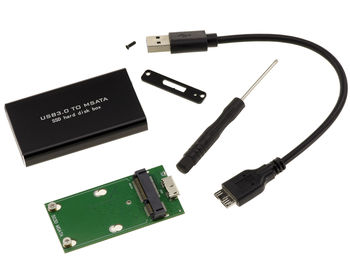 Aluminium Enclosure For SSD mSATA SUPERSPEED USB 3.0 Link SUPERSPEED USB 3.0 Link