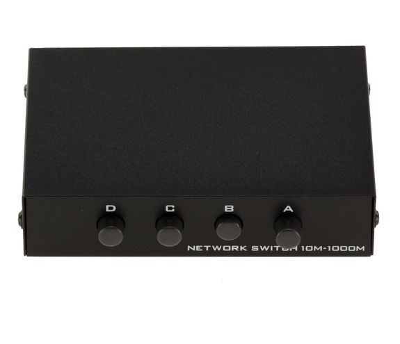 Ethernet RJ45 switch / switcher / diverter - REVERSIBLE: 1 input / 4 outputs OR 4 inputs / 1 output