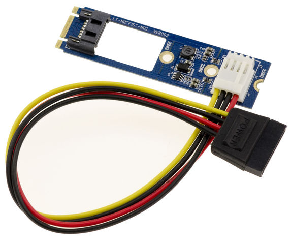 M.2 card. - 1 SATA port With power cord With power cord