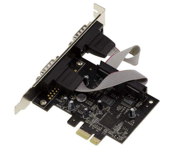 PCI Express (PCIe) Control Card RS232 Series 2 Ports - OXPCIe952 Oxford Chipset - Low and High Profile - Windows Linux