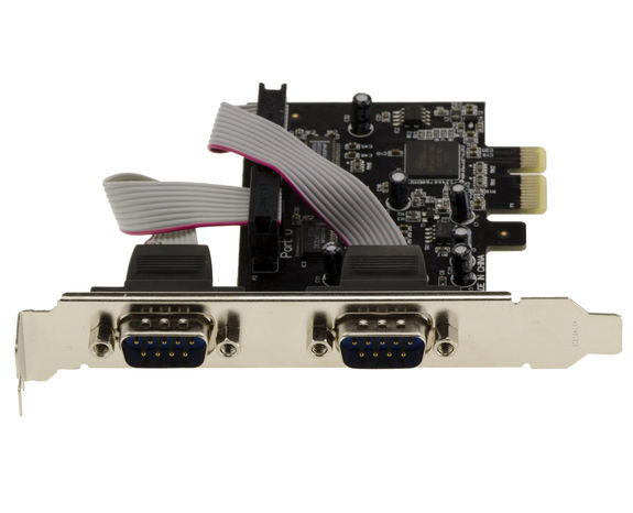 PCI Express (PCIe) Control Card RS232 Series 2 Ports - OXPCIe952 Oxford Chipset - Low and High Profile - Windows Linux