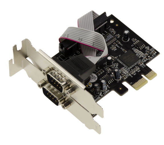 PCI Express (PCIe) Control Card RS232 Series 2 Ports - OXPCIe952 Oxford Chipset - Low and High Profile - Windows Linux