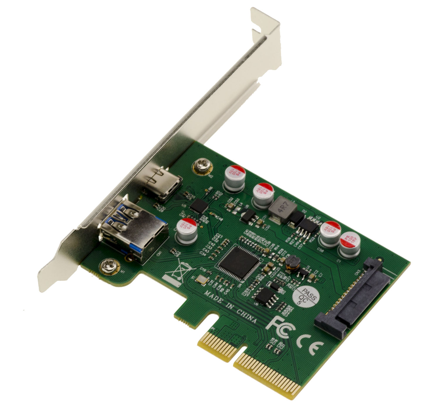 KALEA-INFORMATIQUE Scheda controller da PCI Express PCIe a USB 3.1 a 2 porte esterne con chipset ASM1142 con velocità di trasmissione di 10G KALEA-INFORMATIQUE Scheda controller da PCI Express PCIe a USB 3.1 a 2 porte esterne con chipset ASM1142 con velocità di trasmissione di 10G