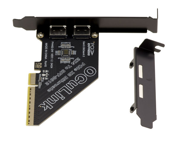 PCIe Gen 4.0 x8 to 2-port controller card Oculink SFF-8612 SFF-8611 for ...