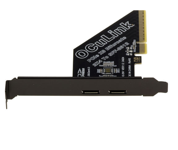 PCIe Gen 4.0 x8 to 2-port controller card Oculink SFF-8612 SFF-8611 for ...