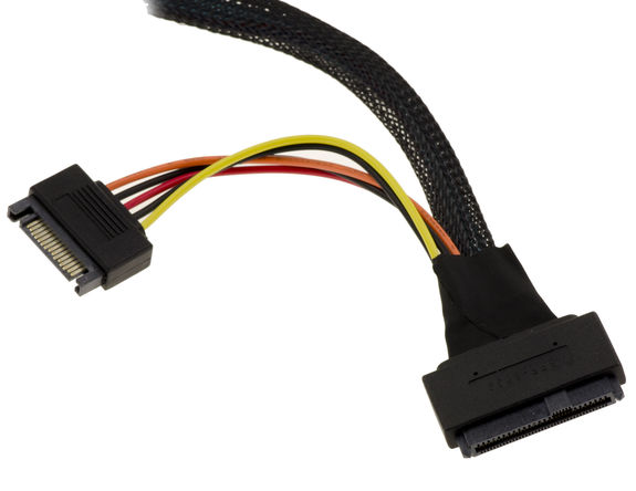 PCIe 4.0 cable with Oculink connectors SFF-8612 / SFF-8611 to SFF-8639 68 pin U2 U3 length 70cm