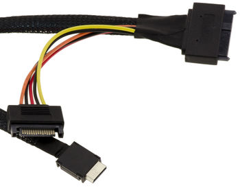 PCIe 4.0 cable with Oculink connectors SFF-8612 / SFF-8611 to SFF-8639 68 pin U2 U3 length 70cm