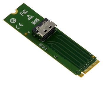 Gen 5.0 adapter for M2 NVMe M Key to MCIO x4 PCIe 5.0 port compatible 2230 2242 2260 2280