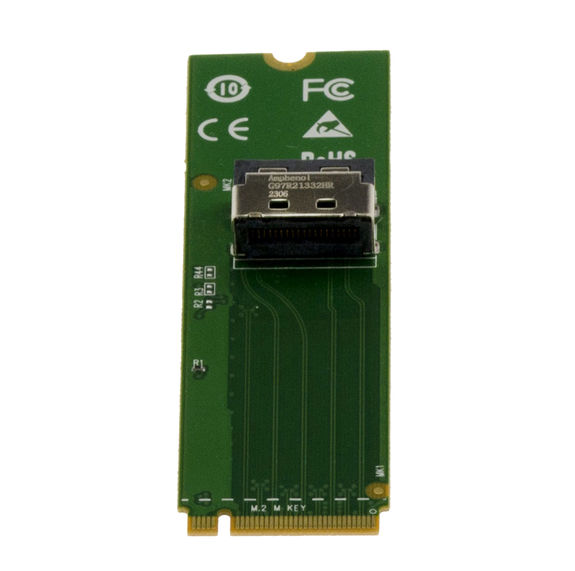 Gen 5.0 adapter for M2 NVMe M Key to MCIO x4 PCIe 5.0 port compatible 2230 2242 2260 2280