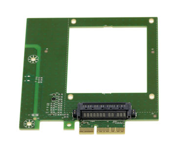 PCIe x4 Gen 5.0 16GB/s controller card for PCIe NVMe U.2 U2 68-pin SFF-8639 SSDs. Direct board mount without cable.
