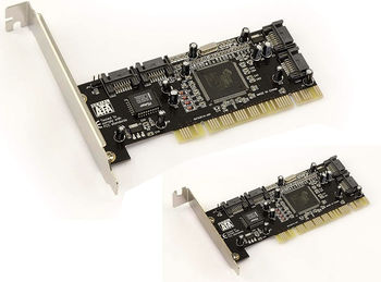 Carte Contrôleur 4 ports SATA Sur Port PCI 32 bits avec RAID materiel 0 1 0+1 Chipset SILICON IMAGE SIL3114