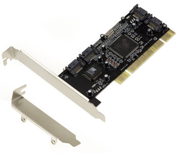 Carte Contrôleur 4 ports SATA Sur Port PCI 32 bits avec RAID materiel 0 1 0+1 Chipset SILICON IMAGE SIL3114