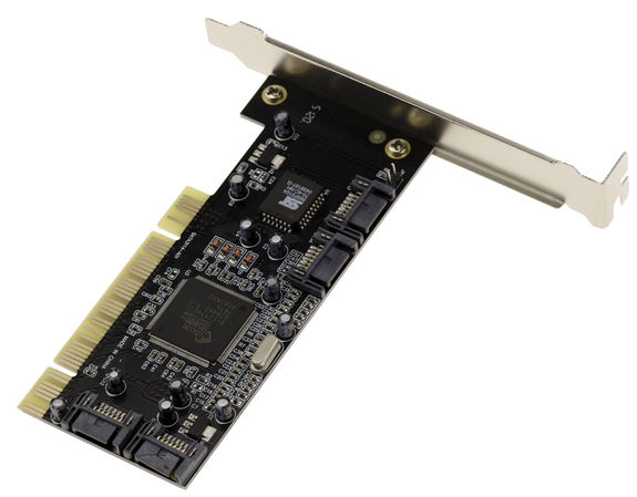 Carte Contrôleur 4 ports SATA Sur Port PCI 32 bits avec RAID materiel 0 1 0+1 Chipset SILICON IMAGE SIL3114