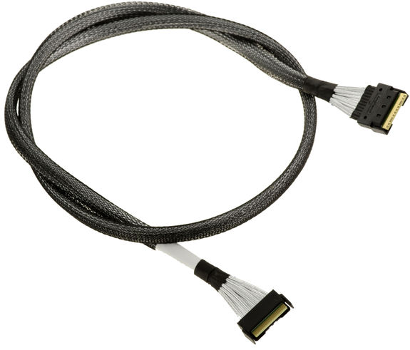 MCIO 8i 74-pin PCIe 5.0 to Slim SAS SFF-8654 8i 74-pin PCIe 4.0 cable, 1 m long