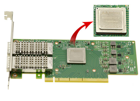 Carte Réseau PCIe Gen 4.0 Dual 100G QSFP28 - Chipset Mellanox ConnectX-5 - 2 Ports 100GbE - 7
