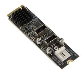 M2 PCIe M Key card with 2 USB3.2 Gen 2x1 10G Type E ports and ASM3142 chipset