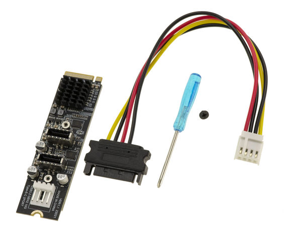 M2 PCIe M Key card with 2 USB3.2 Gen 2x1 10G Type E ports and ASM3142 chipset