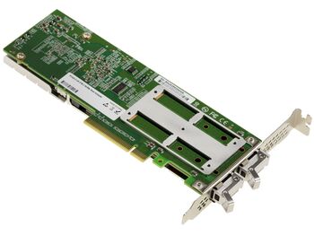 PCIe 3.0 x8 controller card for 2 M.2 NVMe M Key SSDs HARWARE RAID 0 1, JBOD with removable HOTPLUG RACKS