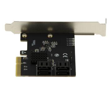 Carte Contrôleur PCIe 4 ports SATA 3 6G avec support UEFI chipset Marvell 88SE9236 - Hardware RAID 0 1 10