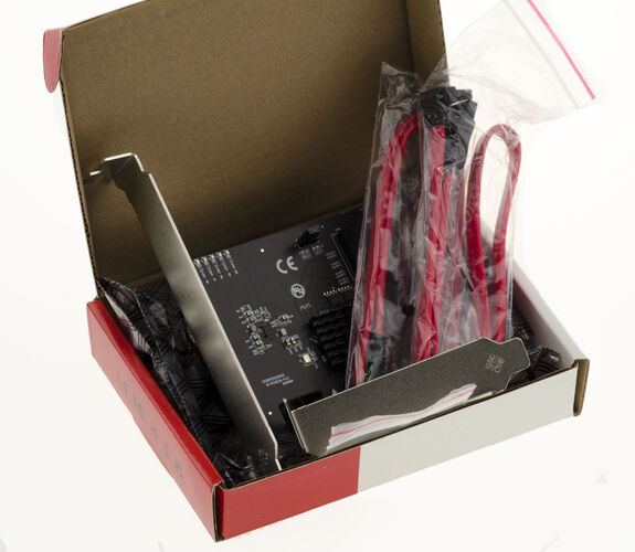 Carte Contrôleur PCIe 4 ports SATA 3 6G avec support UEFI chipset Marvell 88SE9236 - Hardware RAID 0 1 10
