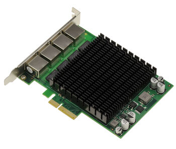 INDUSTRIAL PCIe x4 network card with 4 RJ45 LAN GIGABIT ETHERNET 10 100 1000 ports with quad INTEL 82574 chipset and PLX PEX8608 20Gbps bridge