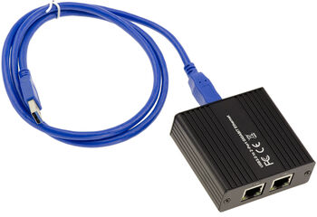 Cordon USB 3.0 vers 2 ports RJ45 LAN GIGABIT ETHERNET 10 100 1000 avec double Chipset ASIX AX88179