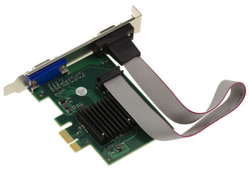 1080p dual-port VGA graphics card on PCIe x1 port with Silicon Motion SM750 chipset