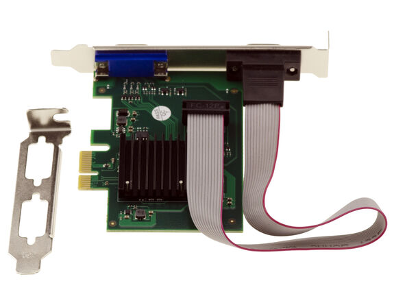 1080p dual-port VGA graphics card on PCIe x1 port with Silicon Motion SM750 chipset