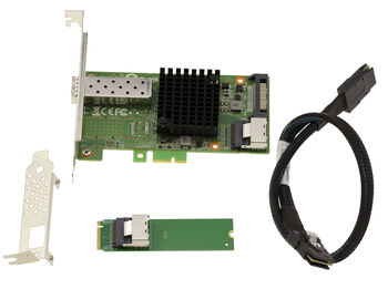Carte M2 1 port réseau fibre SFP+ 10G 10 GIGABIT ETHERNET pour port M.2 de type PCIe, clé M ou B+M avec chipset Mellanox X3 PCIe Gen 3.0