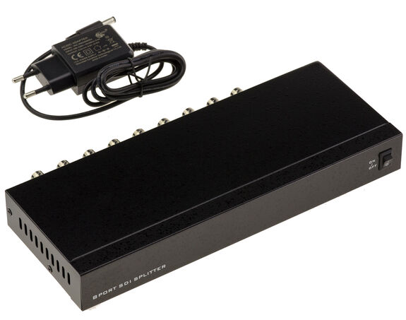Splitter SDI 8 ports pour dupliquer votre signal SDI sur 8 sorties en simultané, avec support SD, HD et 3G-SDI jusqu’à 297 Mb/s