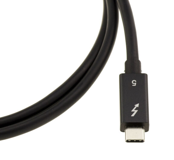 Cordon de liaison Thunderbolt 5 débit jusqu'à 80 Gbit/s et alimentation Power Delivery jusqu'à 240W avec prises USB C