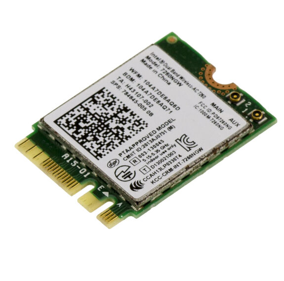 Carte contrôleur réseau M2 M.2 NGFF E A Key WiFi IEEE 802.11ac et Bluetooth 4.0 avec chipset INTEL 7260NGW