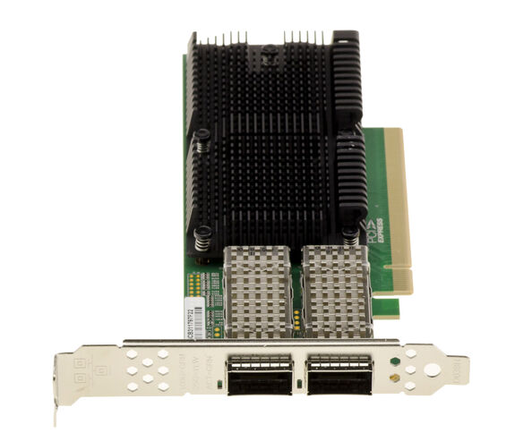Carte contrôleur réseau PCIe Gen 4.0 PC Dual 100G QSFP28 2 ports avec chipset Intel E810. Compatible 100GbE 50GbE 25GbE 10GbE RDMA ADQ