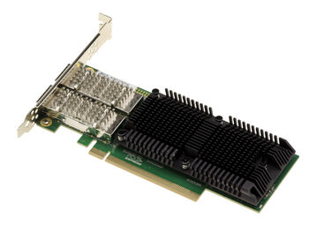 Carte contrôleur réseau PCIe Gen 4.0 PC Dual 100G QSFP28 2 ports avec chipset Intel E810. Compatible 100GbE 50GbE 25GbE 10GbE RDMA ADQ