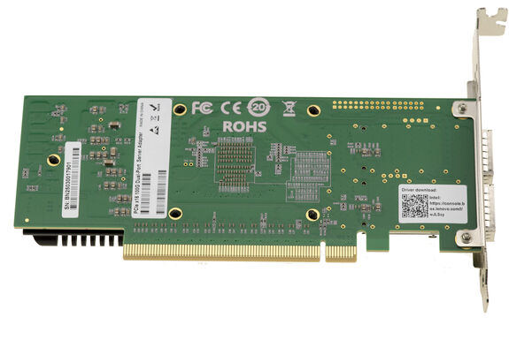 Carte contrôleur réseau PCIe Gen 4.0 PC Dual 100G QSFP28 2 ports avec chipset Intel E810. Compatible 100GbE 50GbE 25GbE 10GbE RDMA ADQ