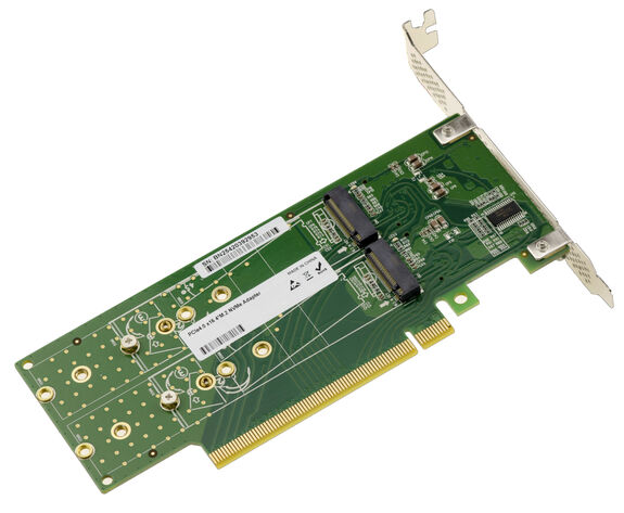Carte contrôleur double face PCIe Gen 4.0 x16 pour 4 SSD M.2 NVMe M Key montage low ou high profile